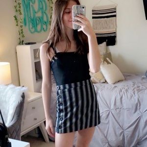 trendy striped mini skirt